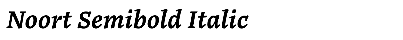 Noort Semibold Italic